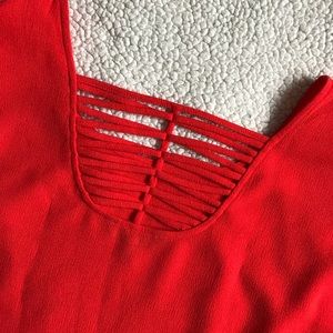 Express Tops - Express Orange Crop Top Express Tops - Express Orange Crop Top